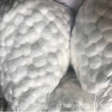 Bolas de algodão absorvente de uso único